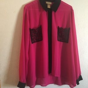 Miss Tina sheer Dress Shirt